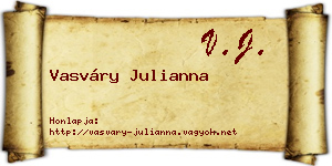 Vasváry Julianna névjegykártya