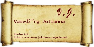 Vasváry Julianna névjegykártya